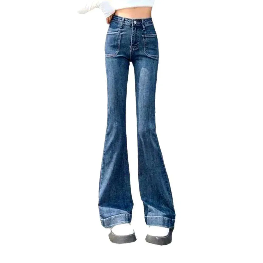 Bootcut women's high-waist jeans