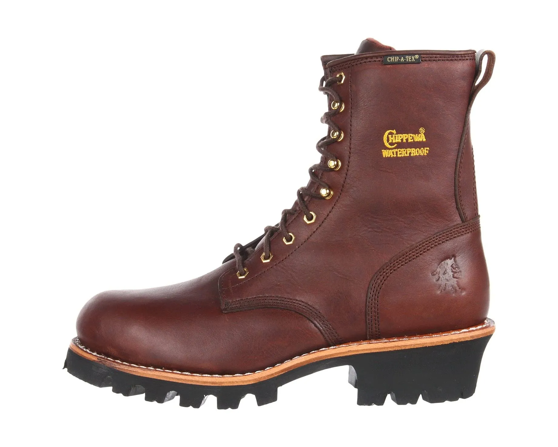 Boots 8" Waterproof Insulated Steel Toe Logger Chippewa, brown