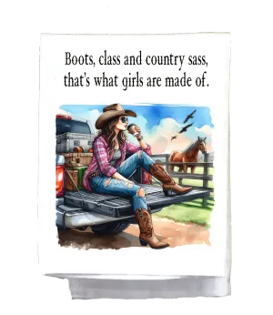 Boots, Class, and Country Sass Kitchen Towel