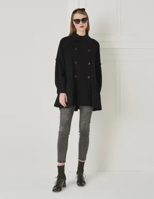 BORA AKSU Mid-Length Woolen Double-Breasted Lapel Coat