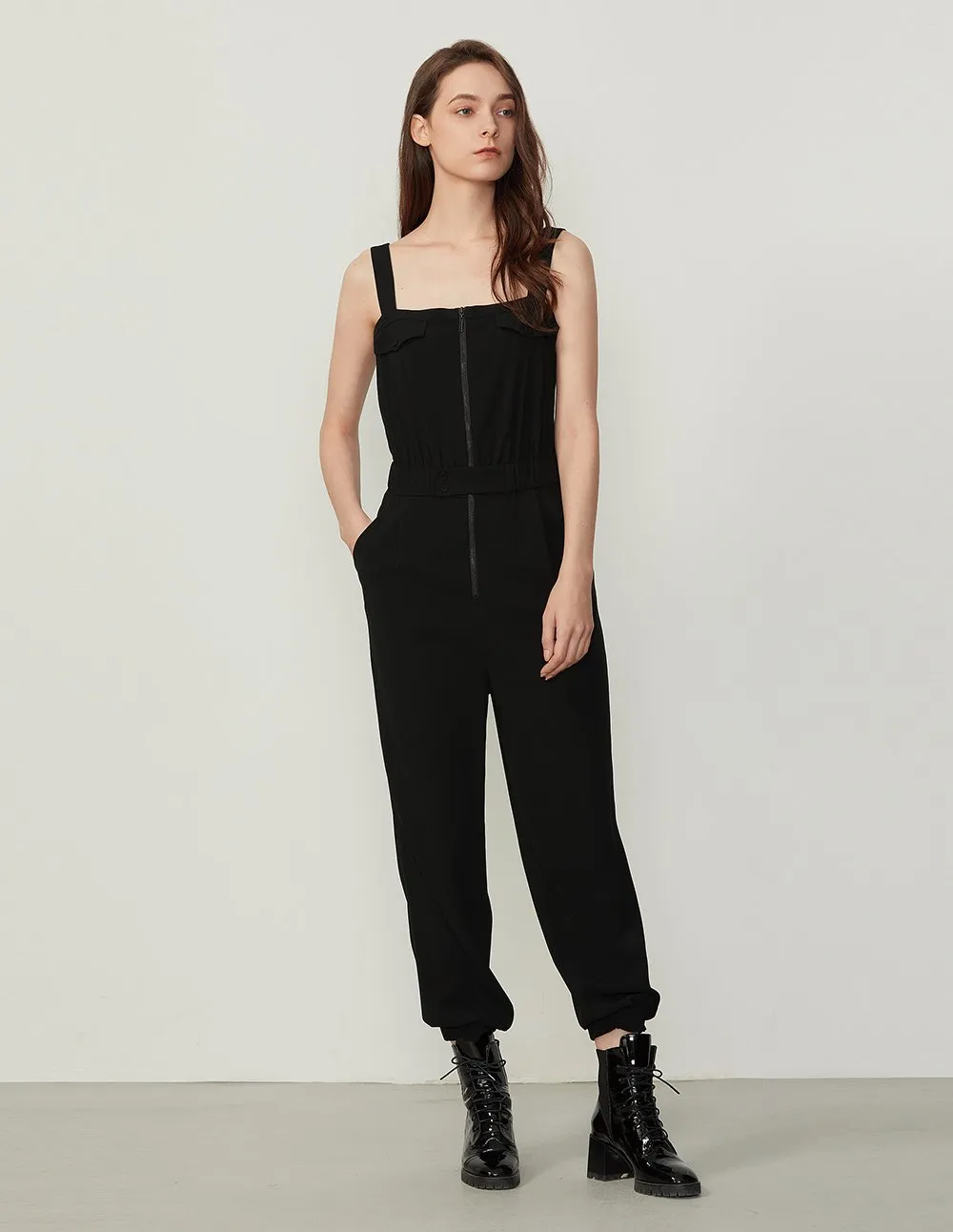 BORA AKSU Sling Zip Up Slim Fit Jumpsuit