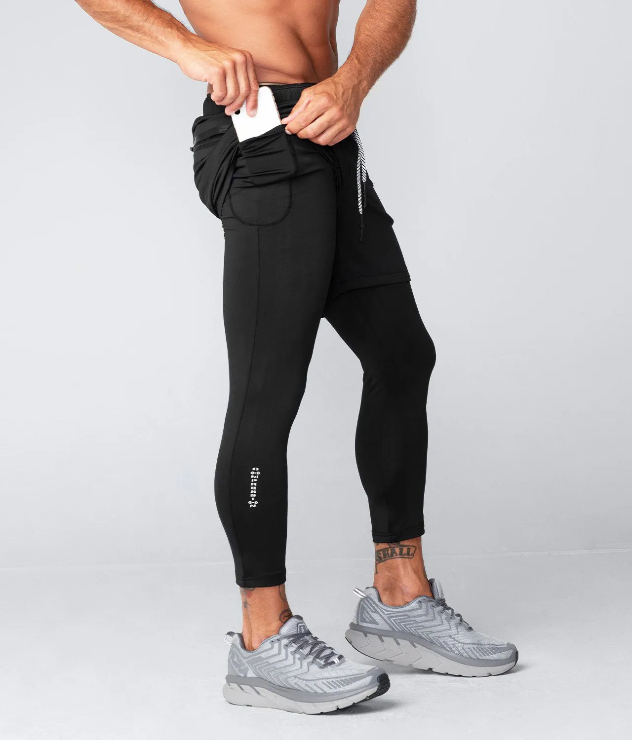 Born Tough Air Pro™ 2 in 1 Men's Running Shorts With Legging Liner Black