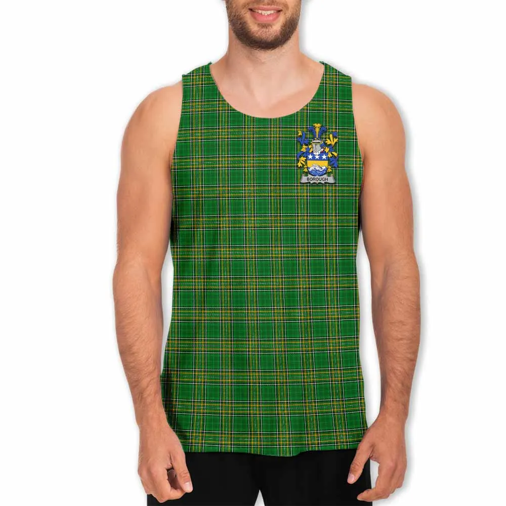 Borough Irish Clan Tartan Men's Tank Top with Coat of Arms