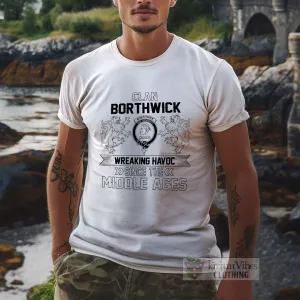 Borthwick Family Crest 2D Cotton Men's T-Shirt Wreaking Havoc Style