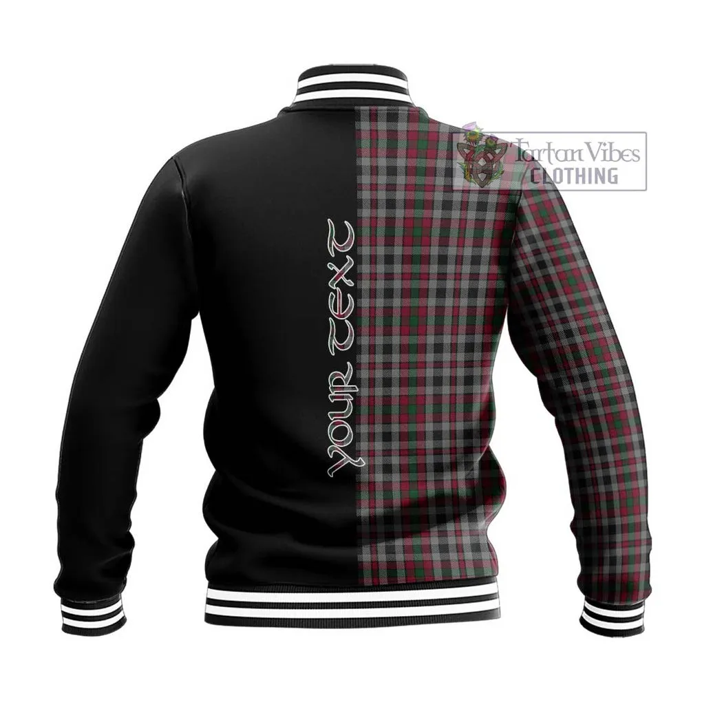 Borthwick Tartan Baseball Jacket with Family Crest and Half Of Me Style