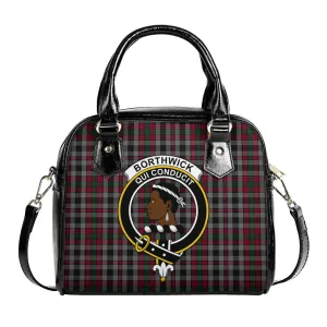 Borthwick Tartan Shoulder Handbags with Family Crest