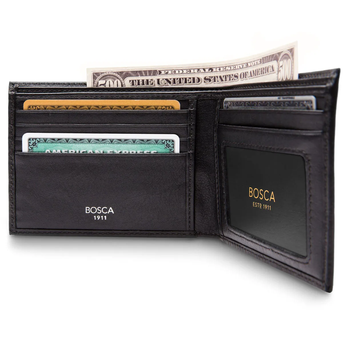 Bosca Nappa Vitello Executive ID Wallet - RFID