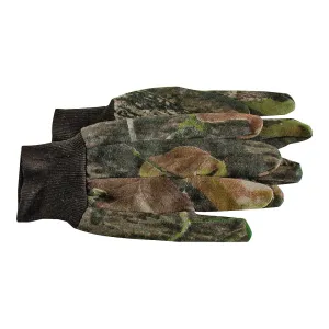 BOSS 4200MOL Protective Gloves, L, Straight Thumb, Knit Wrist Cuff, Cotton/Polyester, Camouflage/Mossy Oak