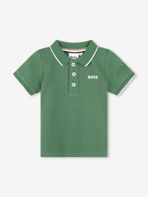 BOSS Baby Boys Logo Polo Shirt in Green