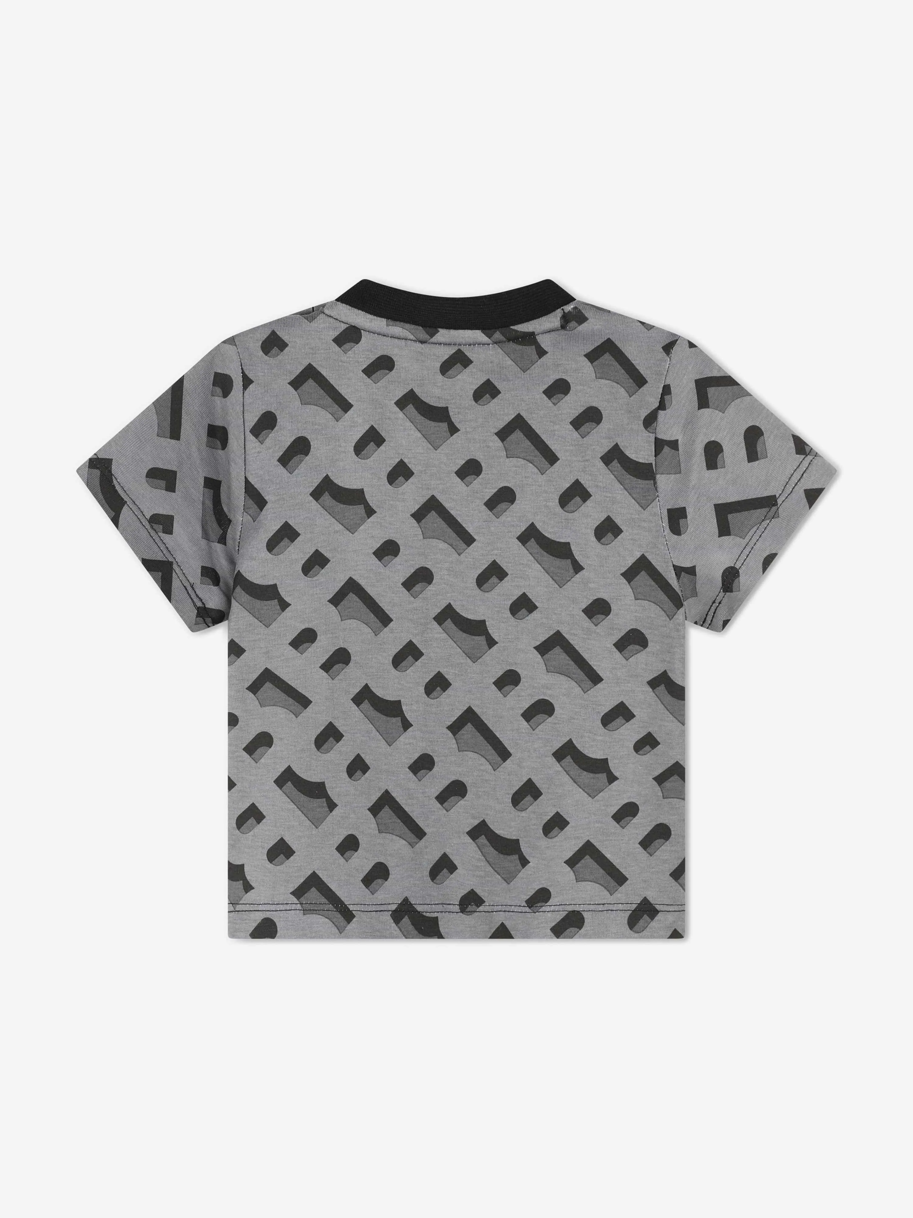 BOSS Baby Boys Monogram Print T-Shirt in Black