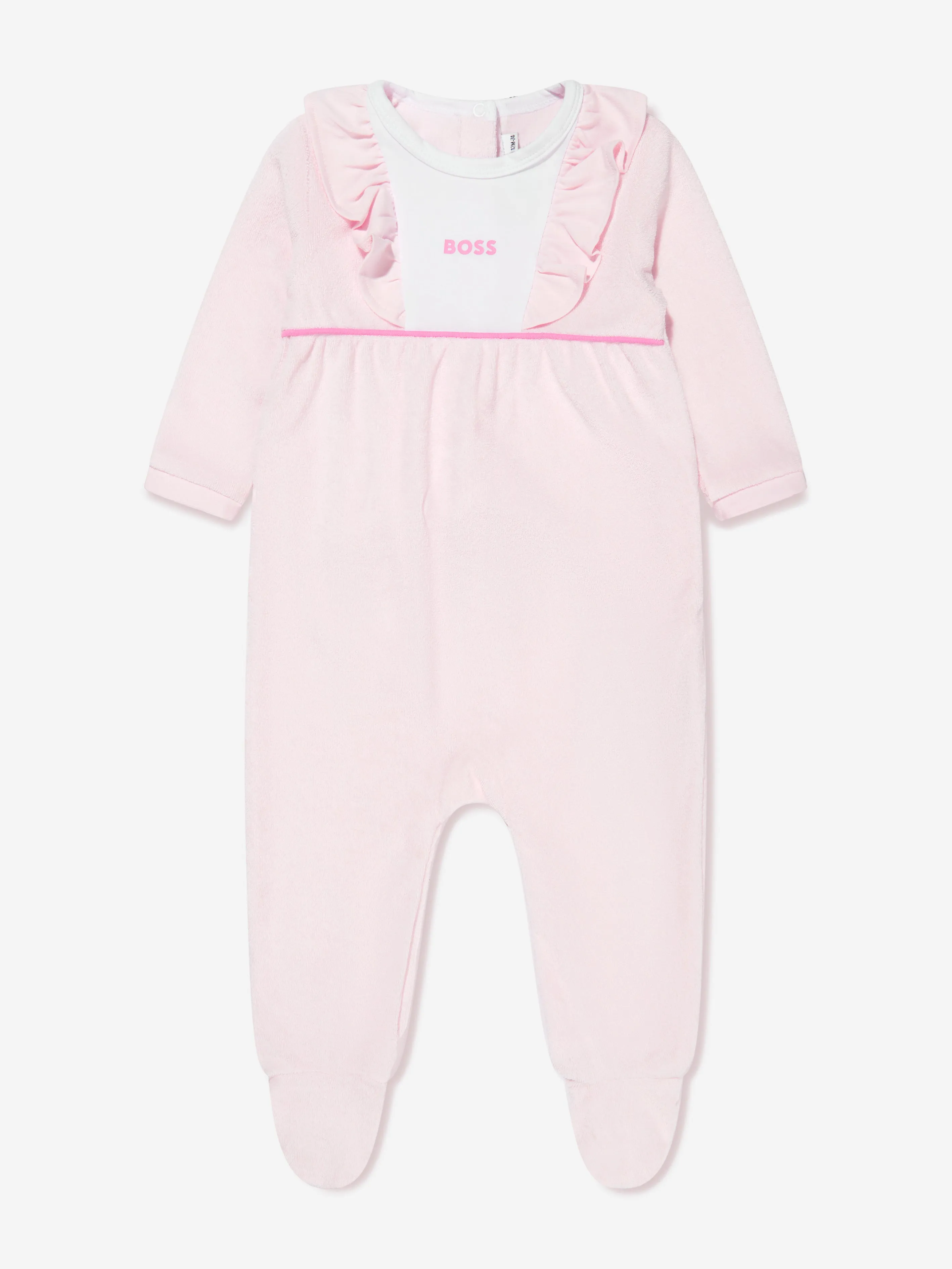 BOSS Baby Girls Organic Cotton Babygrow in Pink