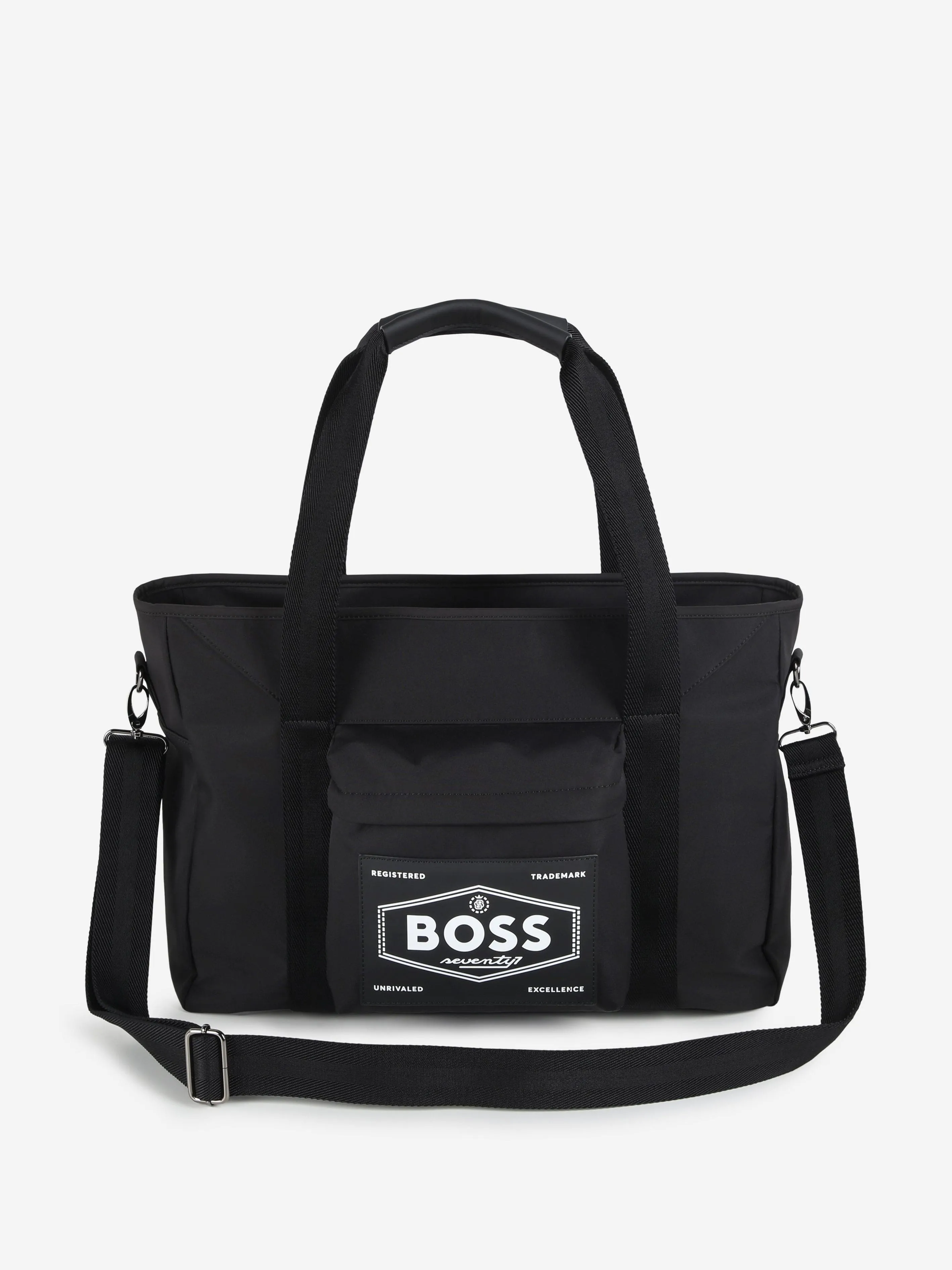 BOSS Baby Logo Badge Changing Bag in Black (42cm)