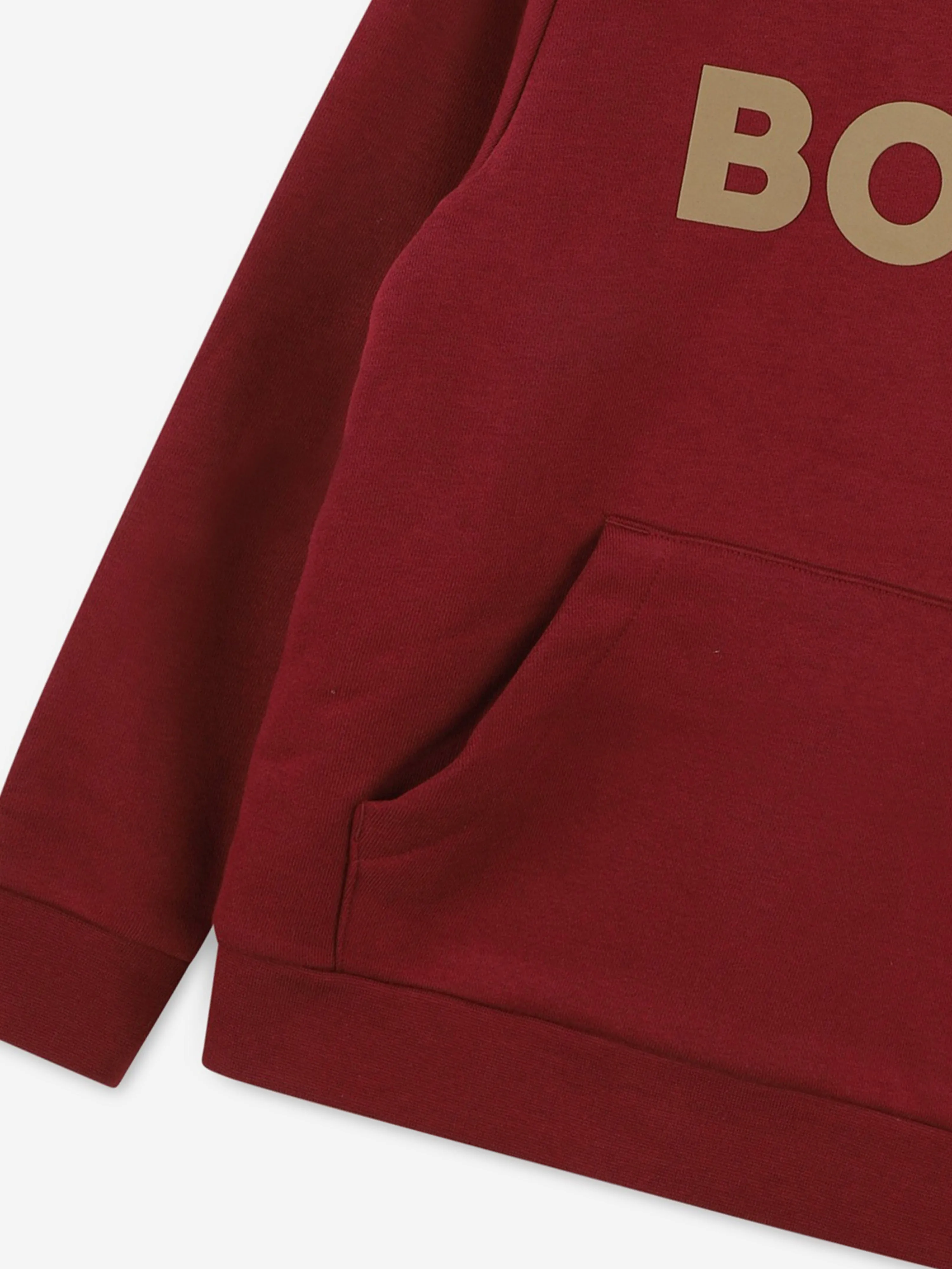 BOSS Boys Logo Hoodie in Red