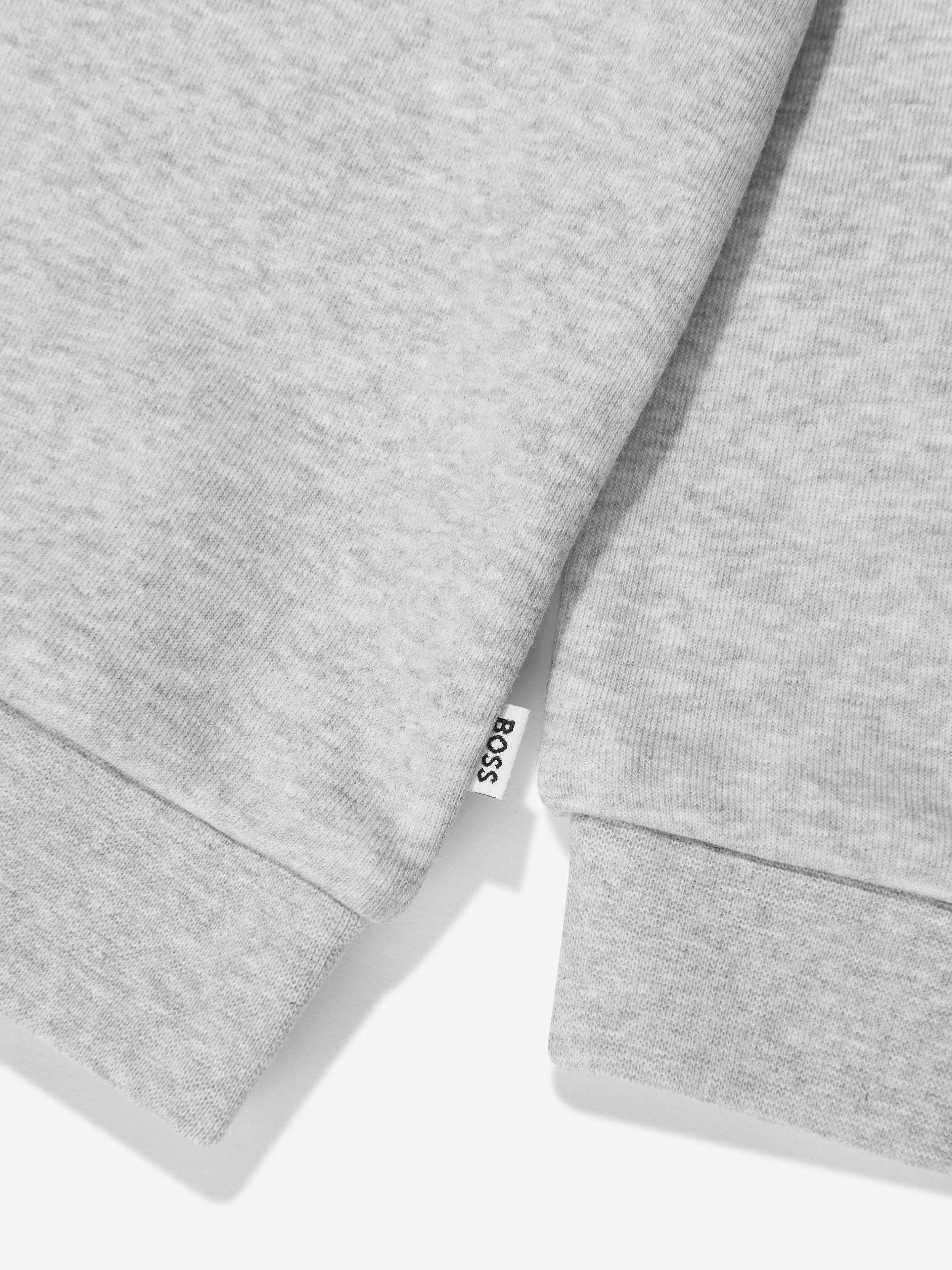 BOSS Boys Logo Sweatshirt In Grey