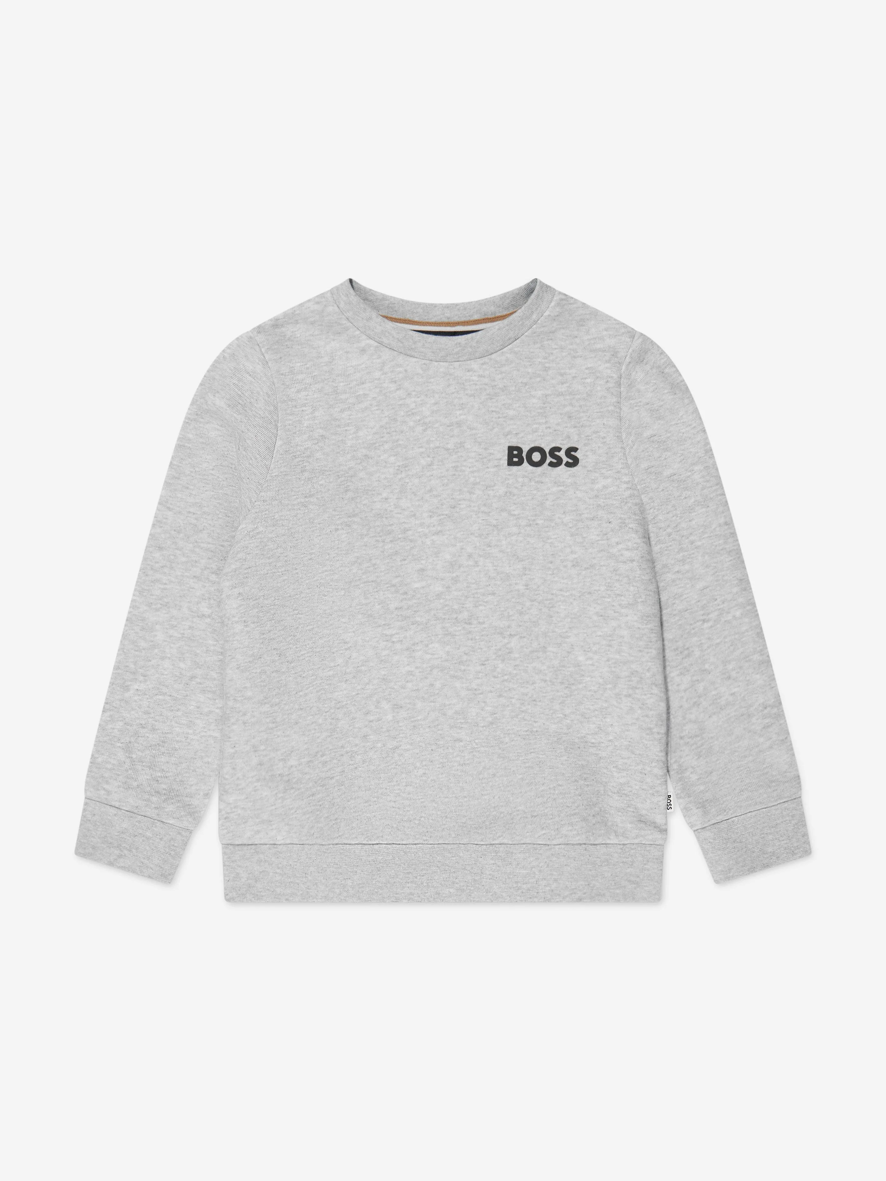 BOSS Boys Logo Sweatshirt In Grey