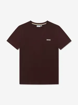 BOSS Boys Logo T-Shirt In Red