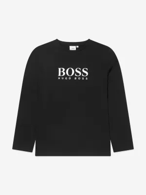 BOSS Boys Long Sleeve Logo Print T-Shirt