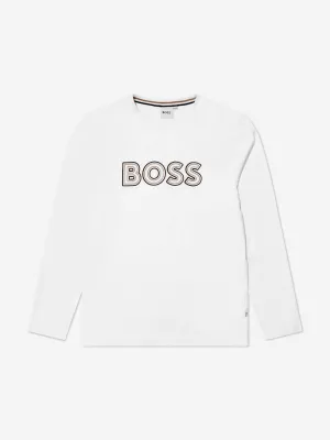 BOSS Boys Long Sleeve Logo T-Shirt