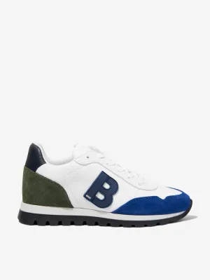 BOSS Boys Retro Runner Trainers in White