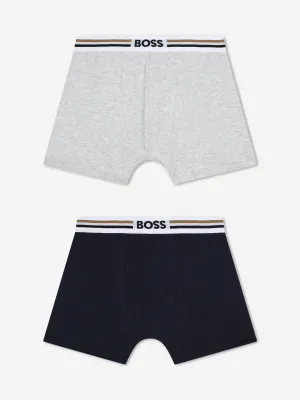 BOSS Boys Set Of 2 Boxer Shorts in Navy