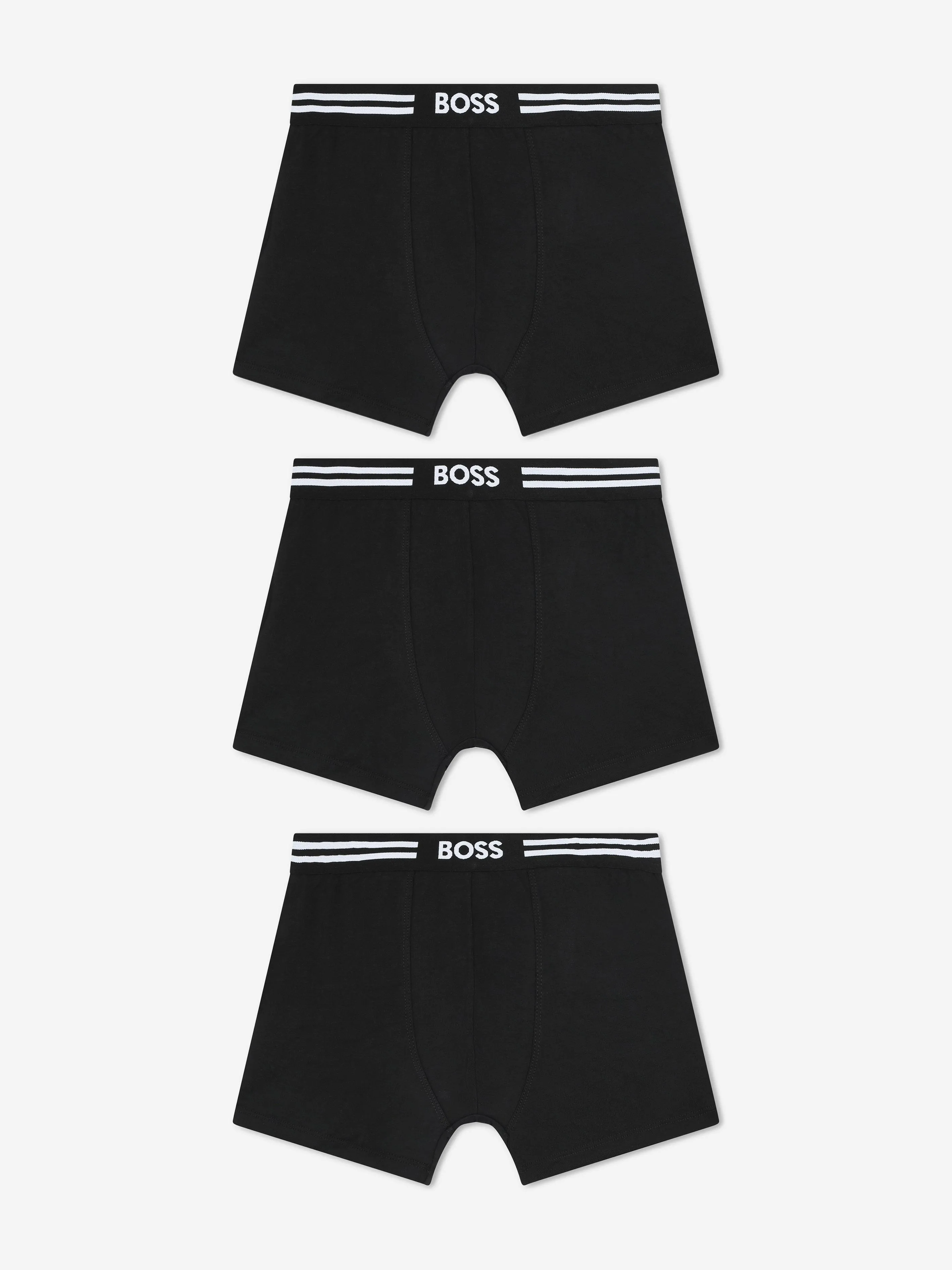 BOSS Boys Set of 3 Boxer Shorts Set in Black