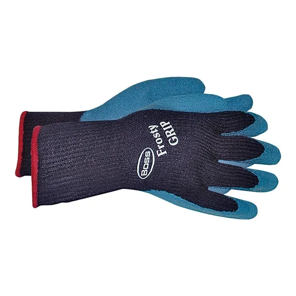 BOSS Frosty GRIP 8439S Protective Gloves, S, Knit Wrist Cuff, Acrylic Glove, Blue