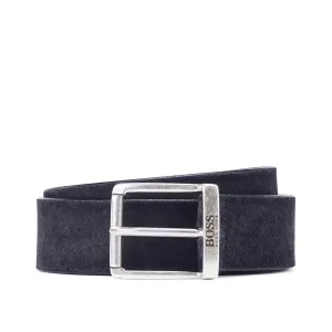 BOSS Joni-SD_sz_35 Suede Belt in Navy