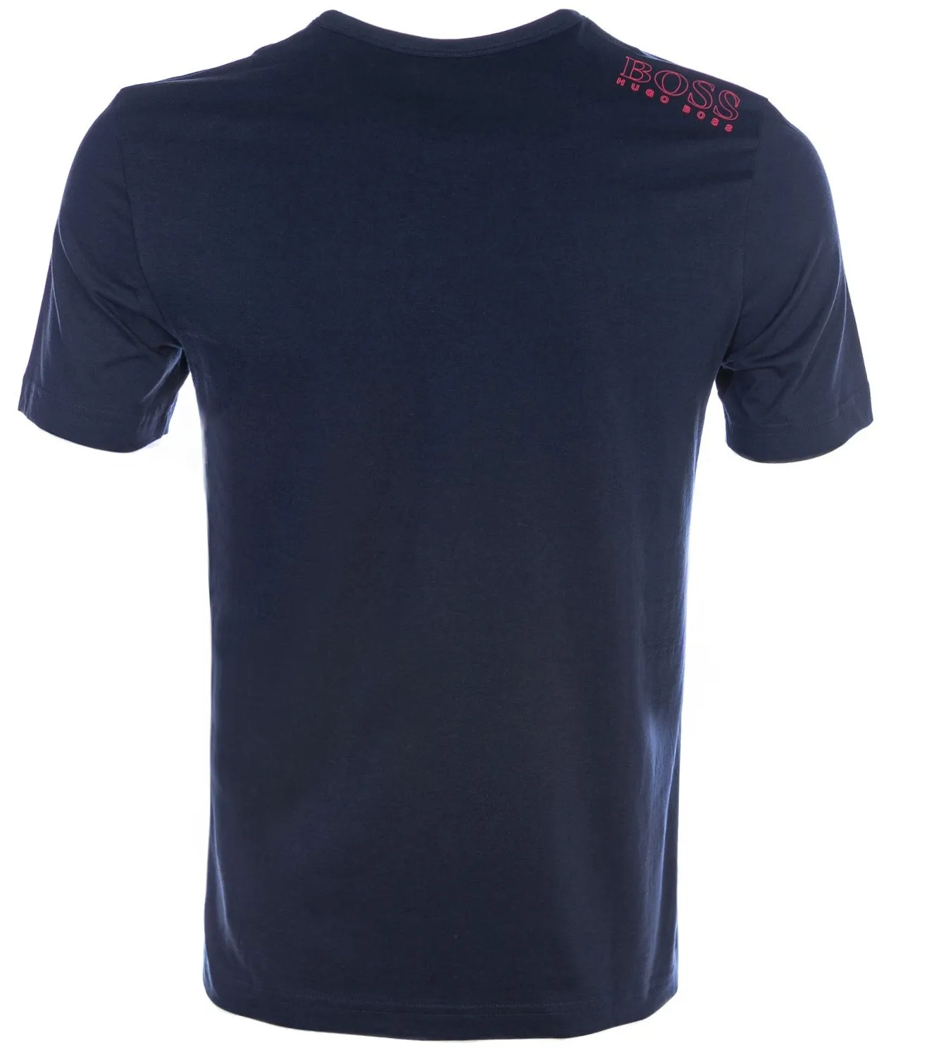 BOSS Tee T shirt in Navy With Red Logo