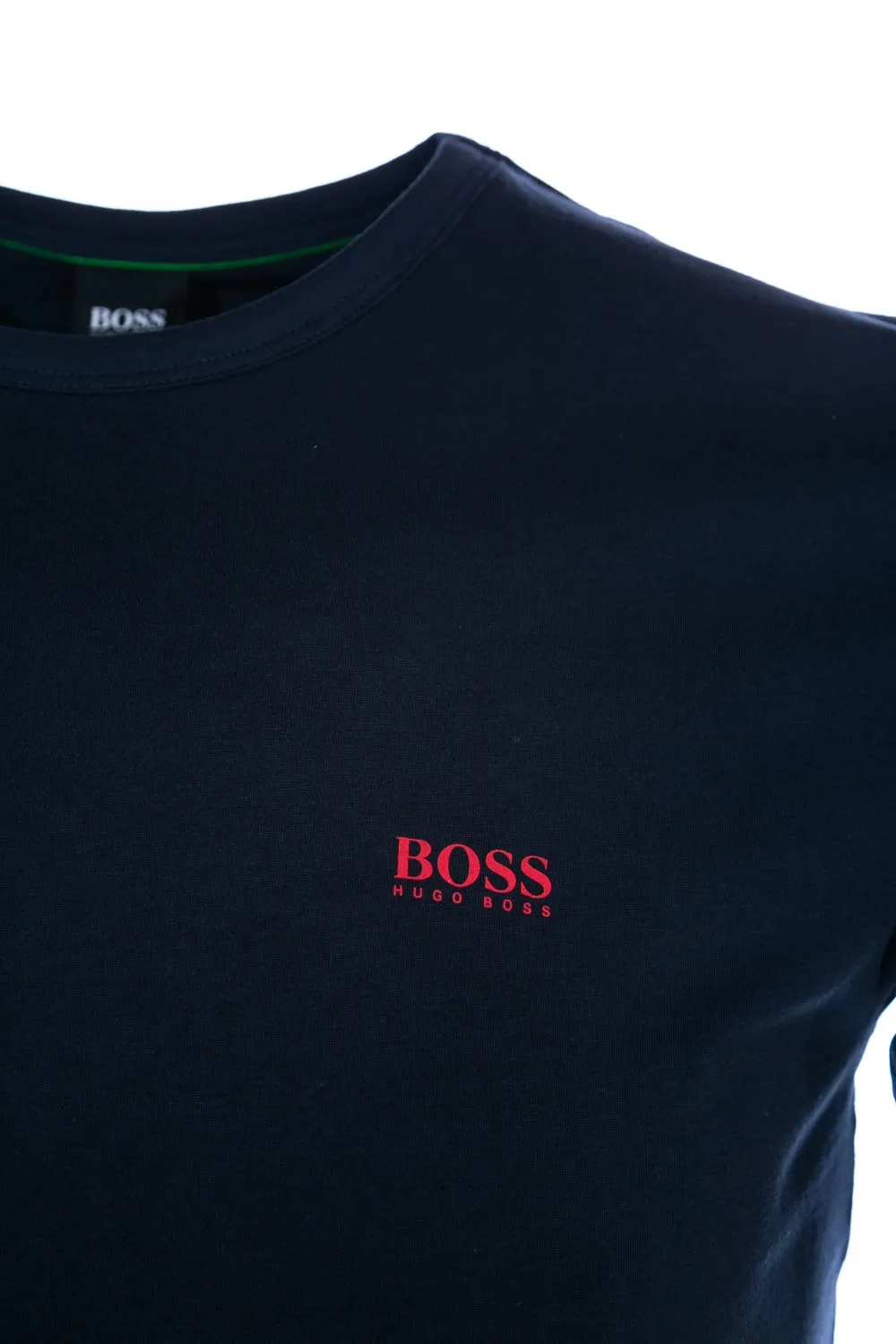 BOSS Tee T shirt in Navy With Red Logo