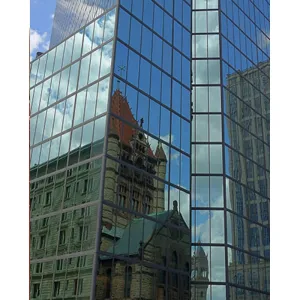 Boston Building Reflection Scenic Printed Backdrop