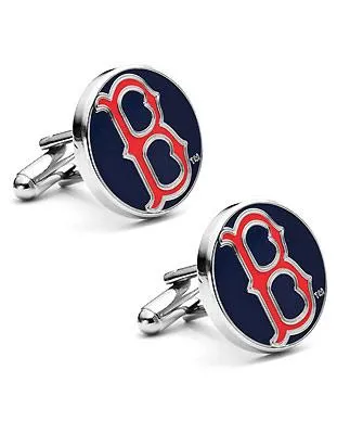 Boston Red Sox Officially Licensed Cufflinks - Enamel Detail - Bullet Back