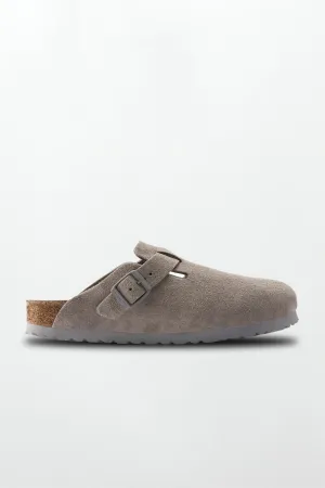 Boston Suede Leather in Stone Coin (Soft Footbed)