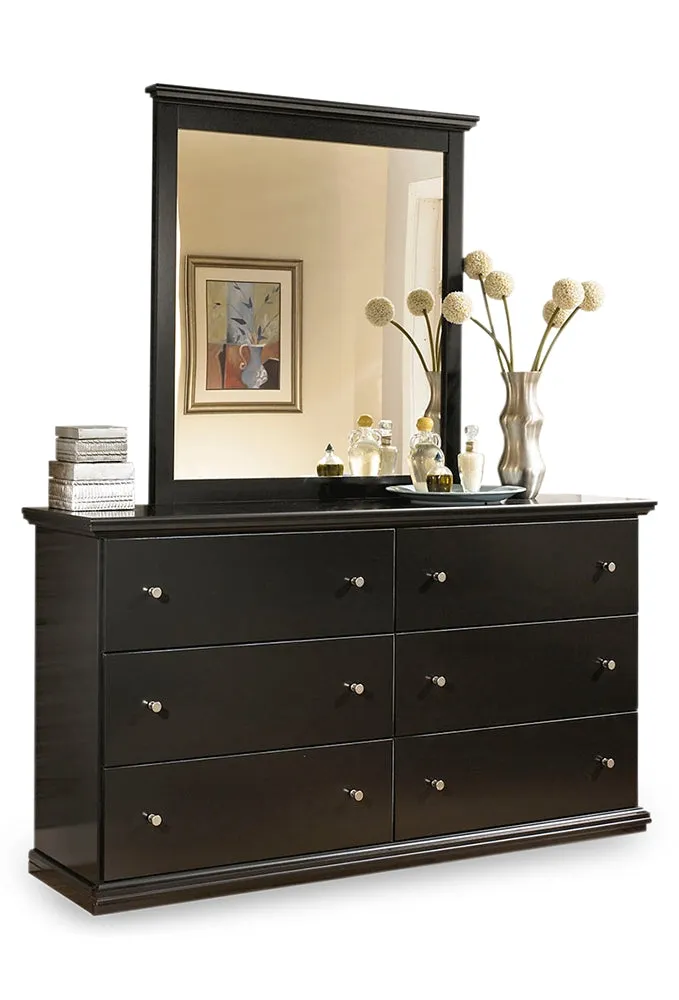 Bostwick Shoals King Panel Bed with Mirrored Dresser and Chest