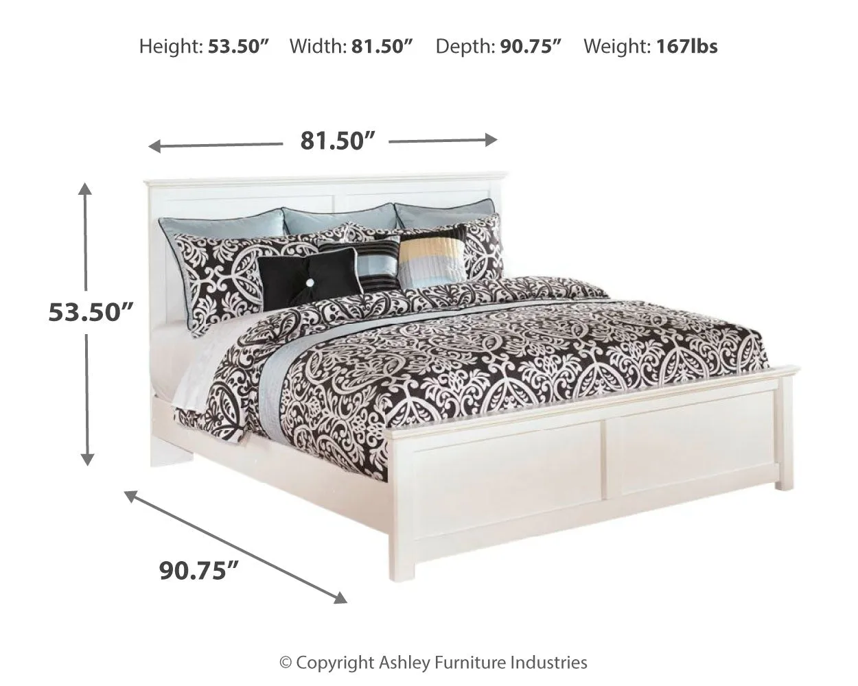 Bostwick Shoals King Panel Bed with Mirrored Dresser and Chest