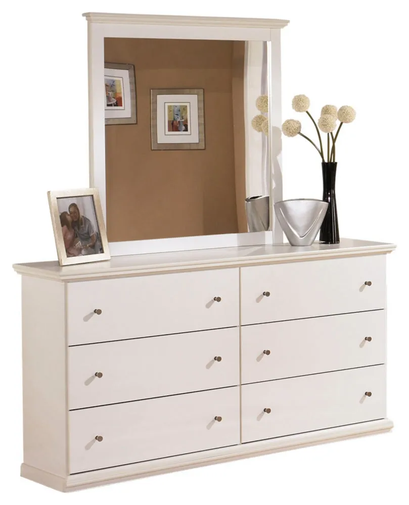 Bostwick Shoals King Panel Bed with Mirrored Dresser and Chest