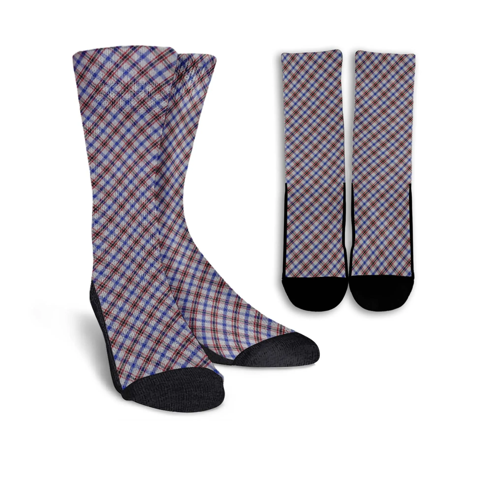 Boswell Tartan Crew Socks Cross Tartan Style