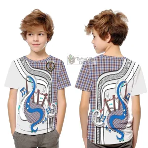 Boswell Tartan Kid T-Shirt with Epic Bagpipe Style