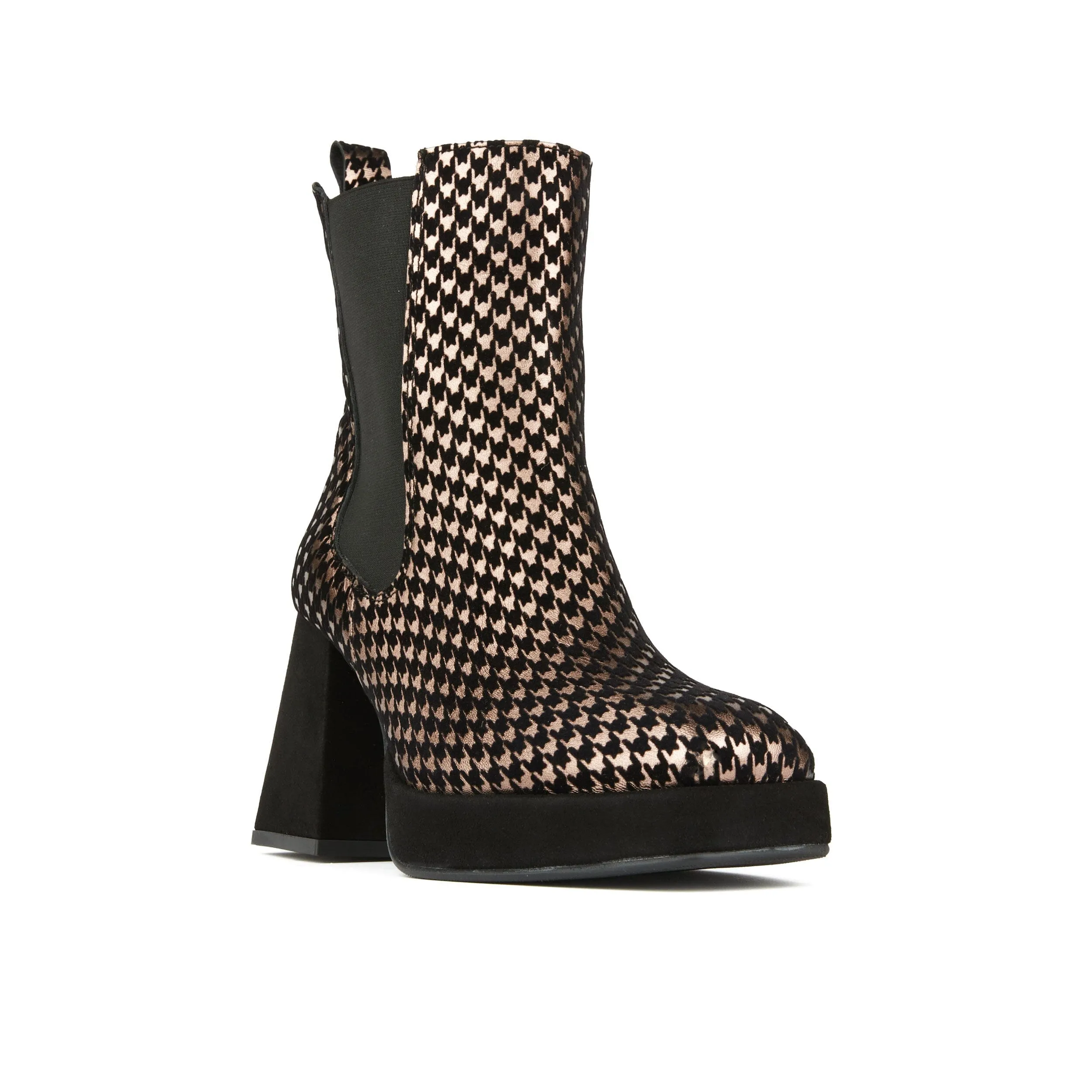 Botanic Boot - Black & Houndstooth