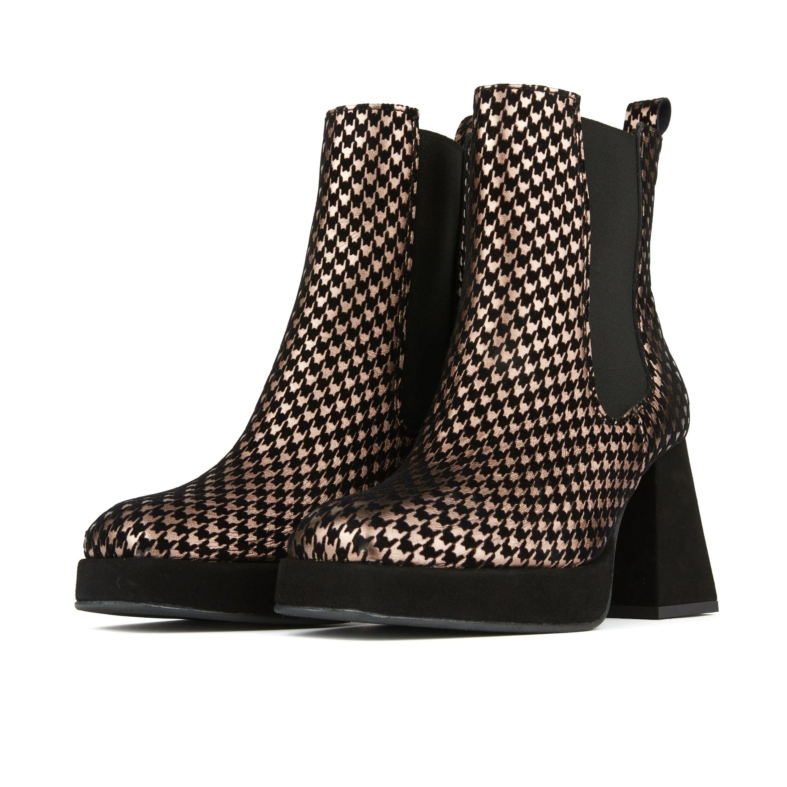 Botanic Boot - Black & Houndstooth