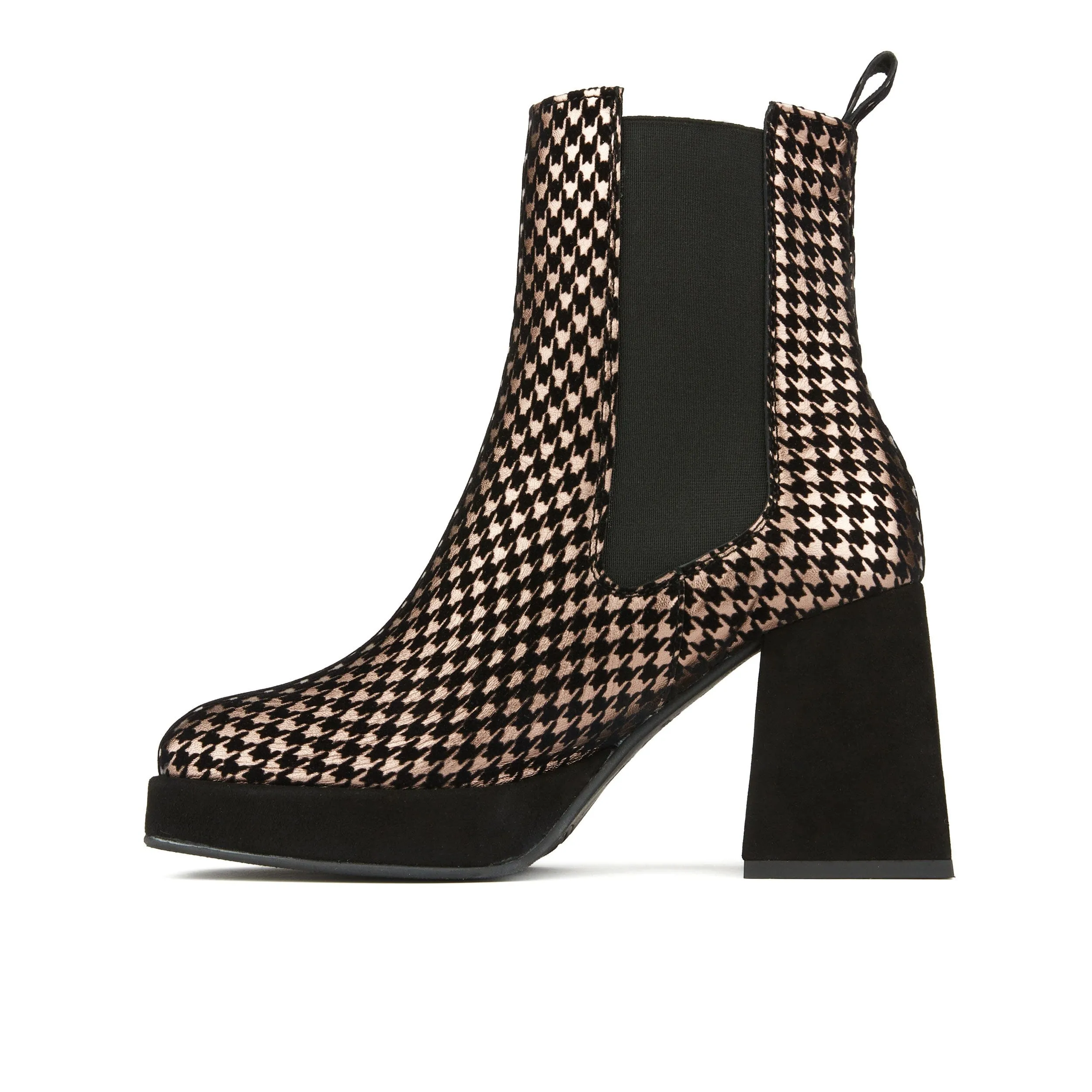 Botanic Boot - Black & Houndstooth