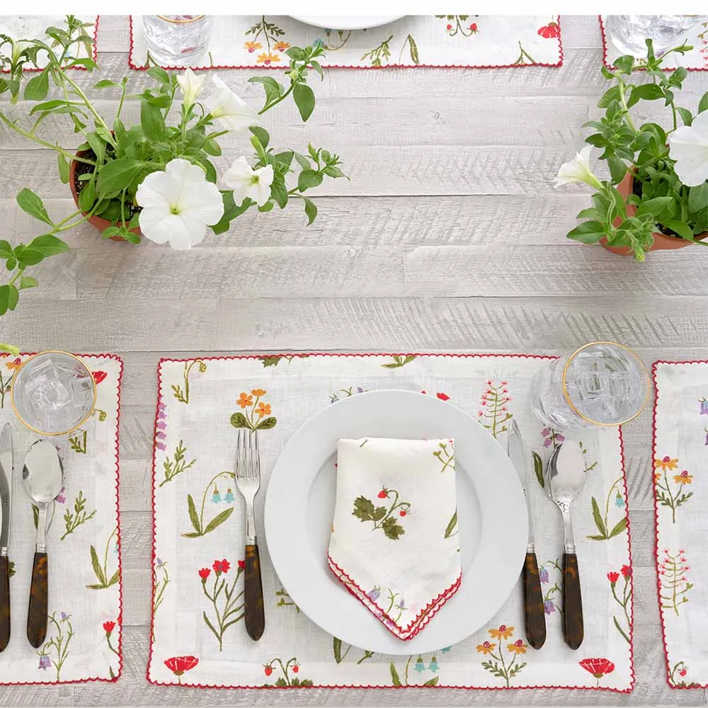 Botanical Garden Linen Placemat | Set of 4