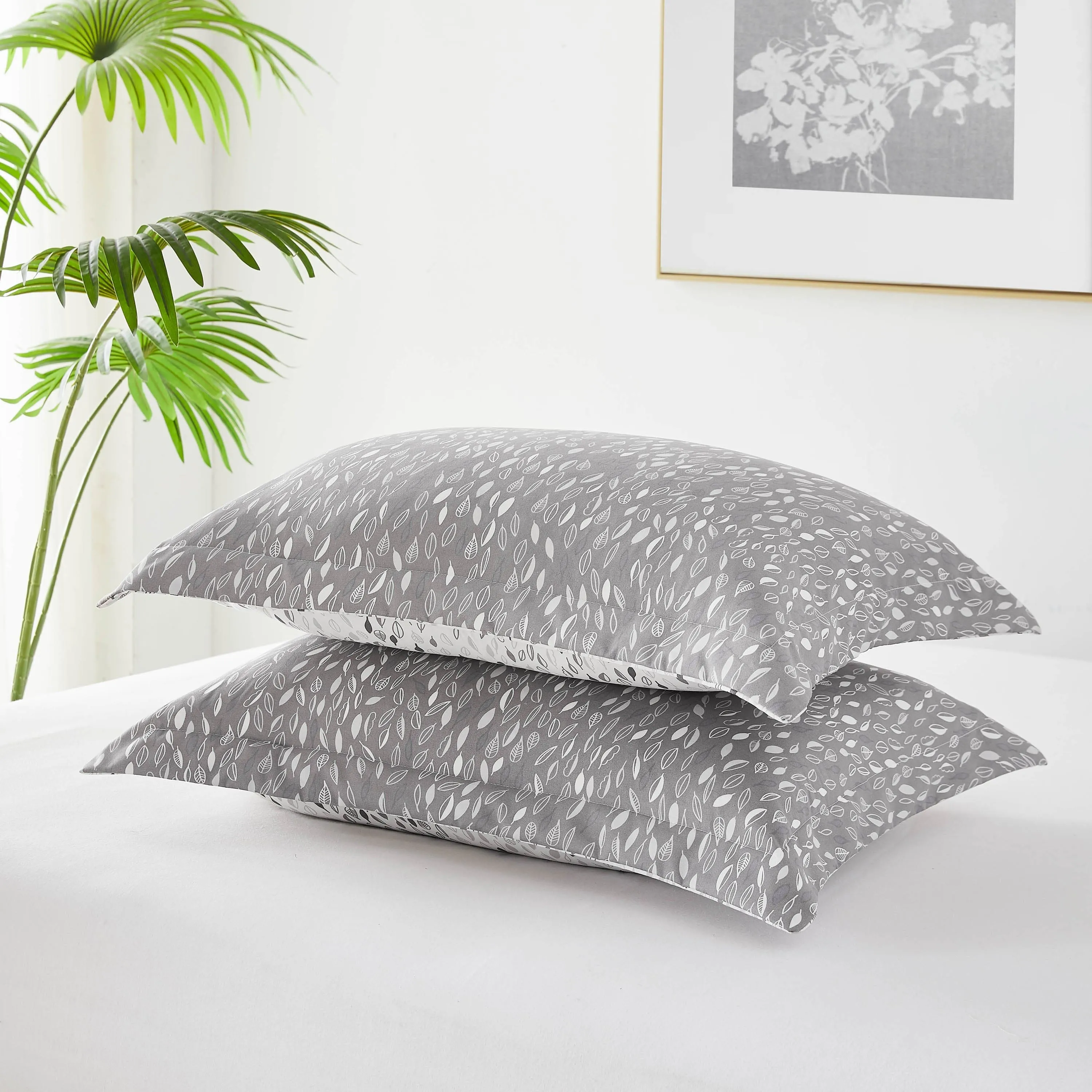 Botanical Leaves Reversible Duvet Cover Set