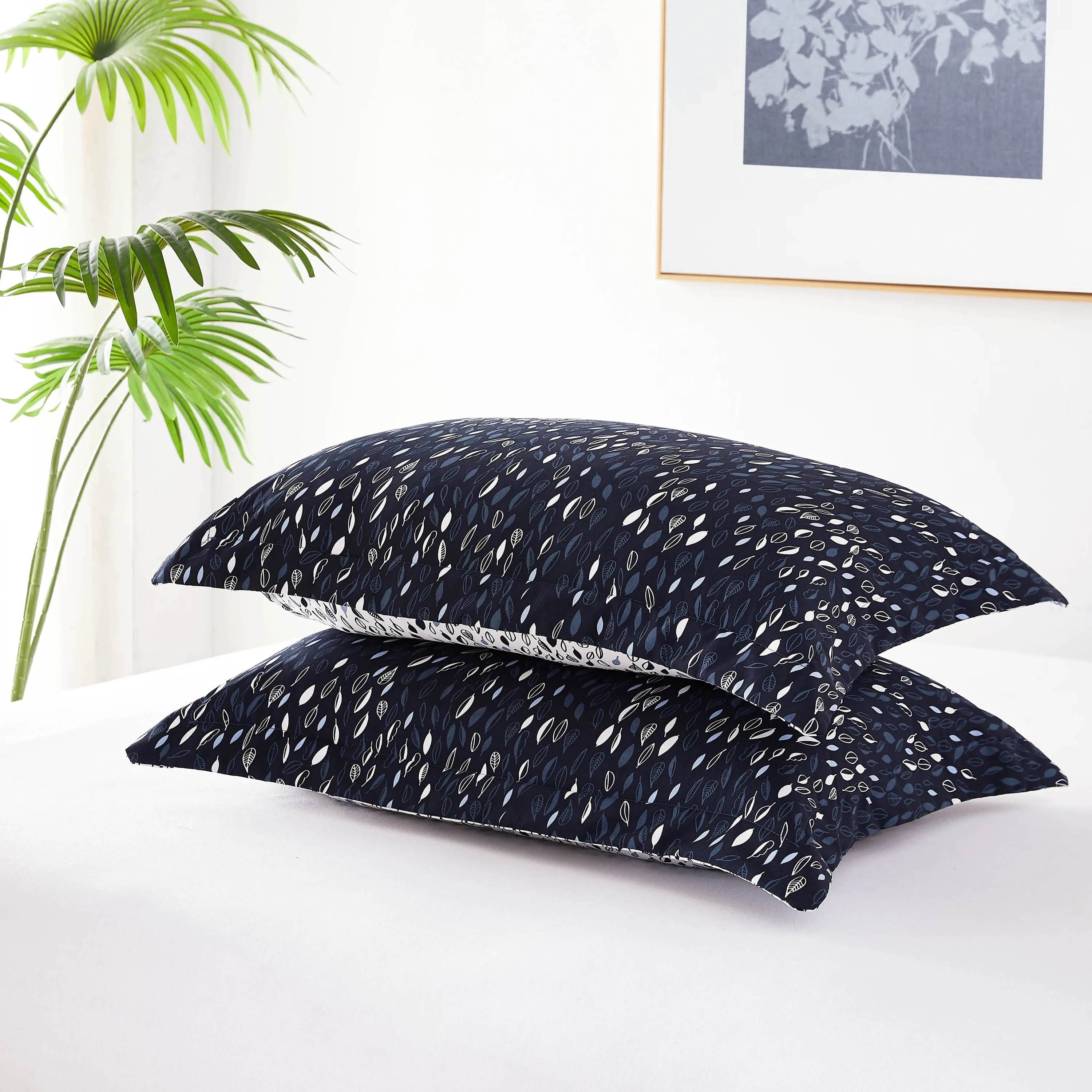 Botanical Leaves Reversible Duvet Cover Set