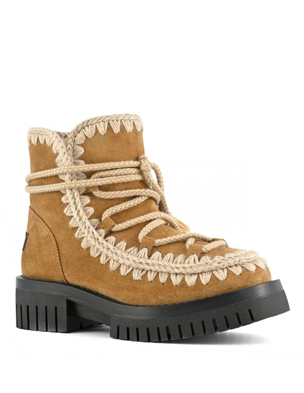 Botas MOU Skimo Combat Scoubidou Lace Marrones Mujer