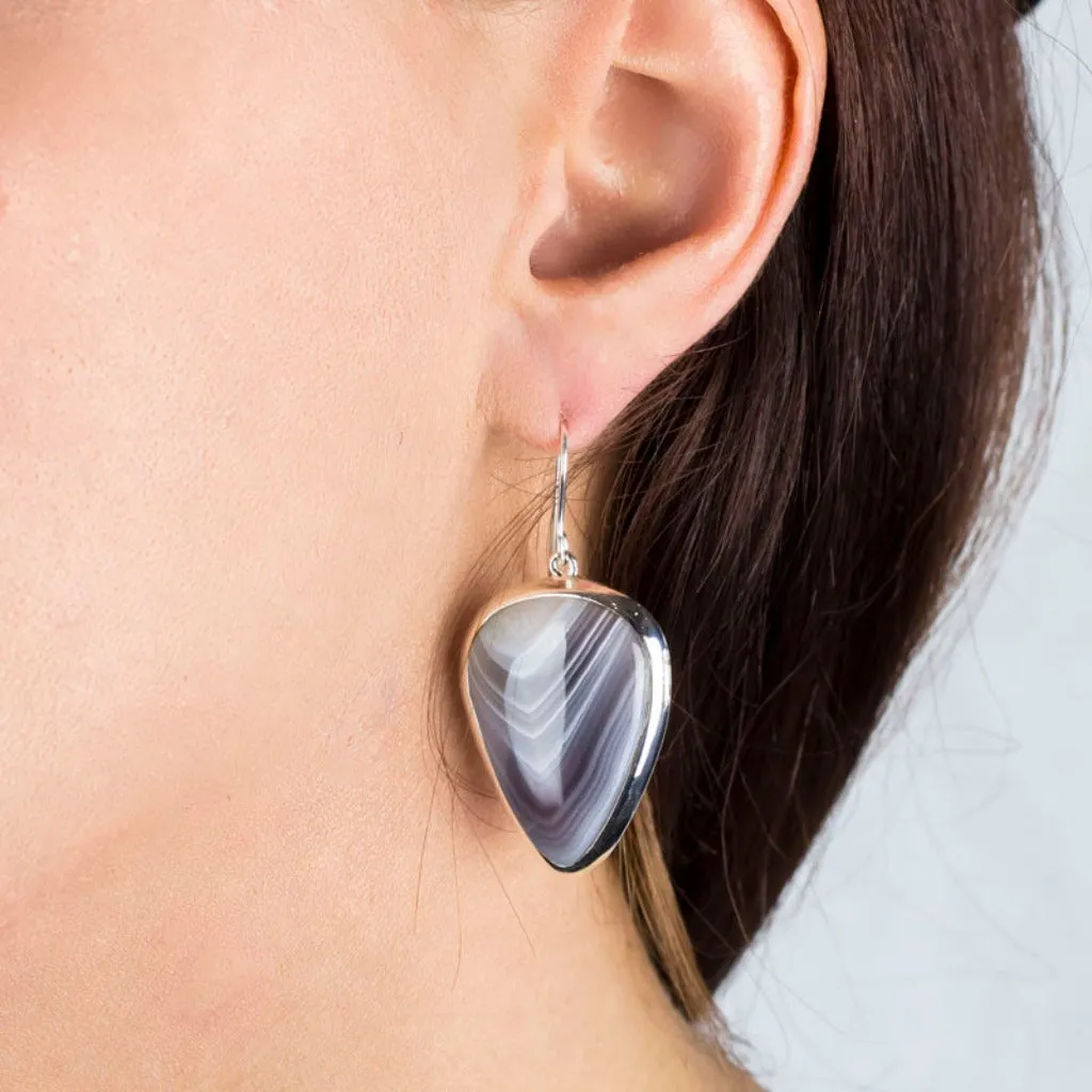 Botswana Agate Drop Earrings