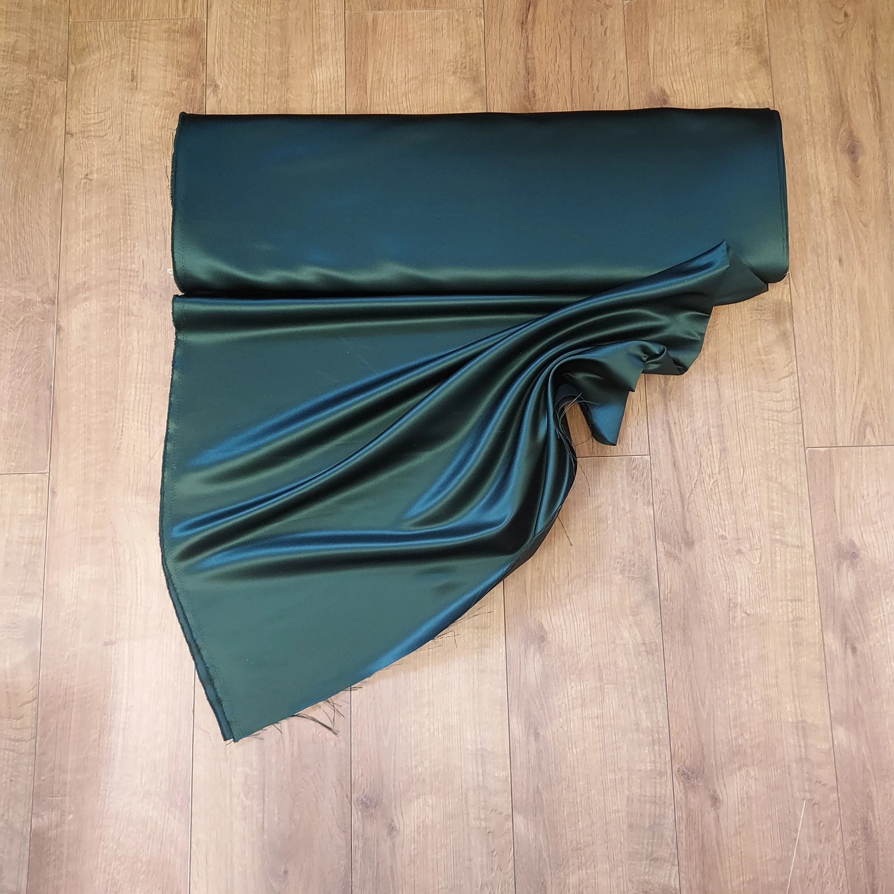 Bottle Green ESFL Duchess Satin Fabric 196gsm