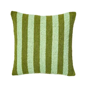 Boucle Stripe Cushion - Olive