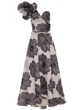 Bouganville 3-Piece Dress Black & White Floral