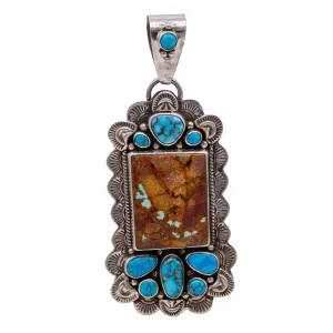 Boulder Turquoise, Dry Creek Turquoise, & Kingman Turquoise Pendant | Diane Wylie