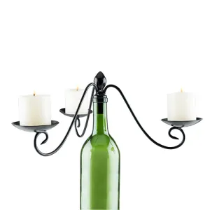 Boulevard™: 3 Votive Wine Bottle Candelabra by Twine